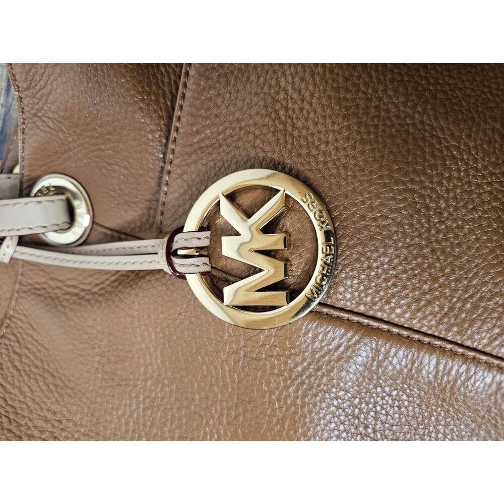 Michael Kors Jet Set East West Top Zip Acorn Saffiano Leather Tote Dust Cover - Picture 11 of 16